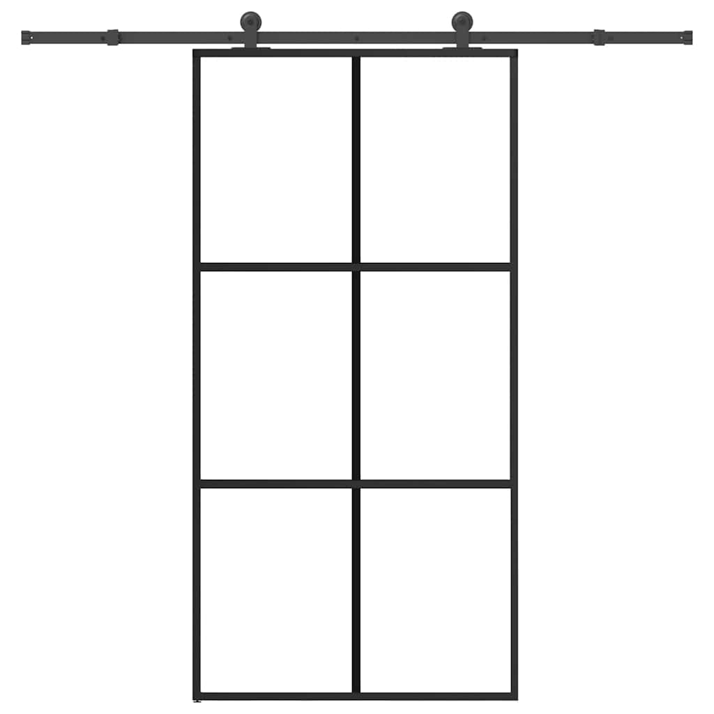 Schuifdeur Met Beslag 76X205 Cm Esg-Glas En Aluminium