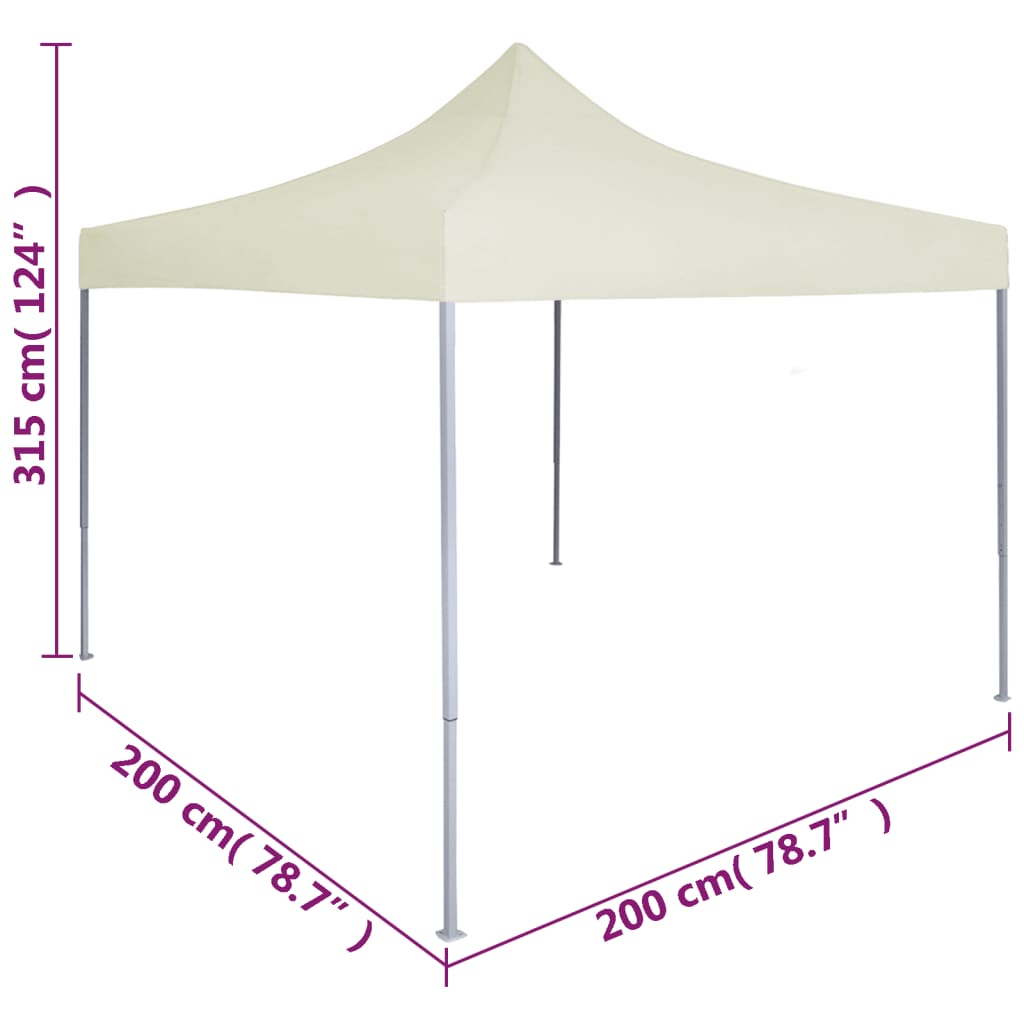Partytent Professiol Inklapbaar 2X2 M Staal