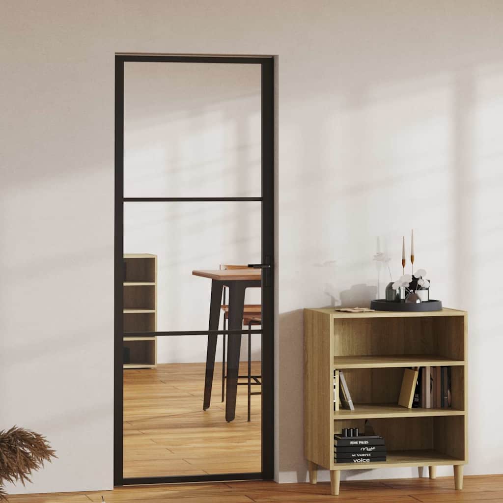 Binnendeur 102,5X201,5 Cm Esg-Glas En Aluminium Wit