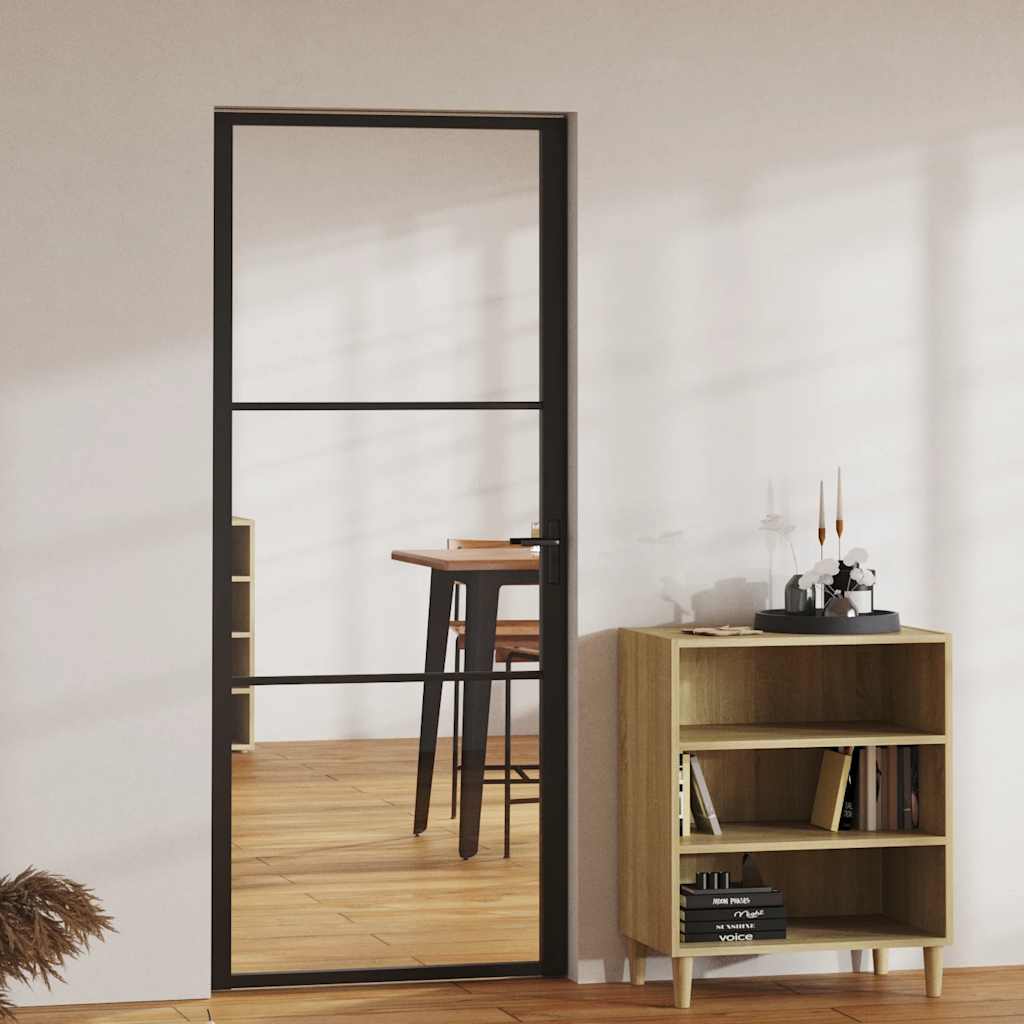 Binnendeur 102,5X201,5 Cm Esg-Glas En Aluminium Wit