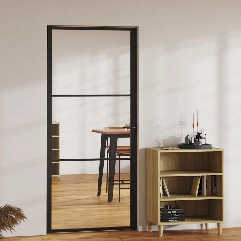 Binnendeur 102,5X201,5 Cm Esg-Glas En Aluminium Wit