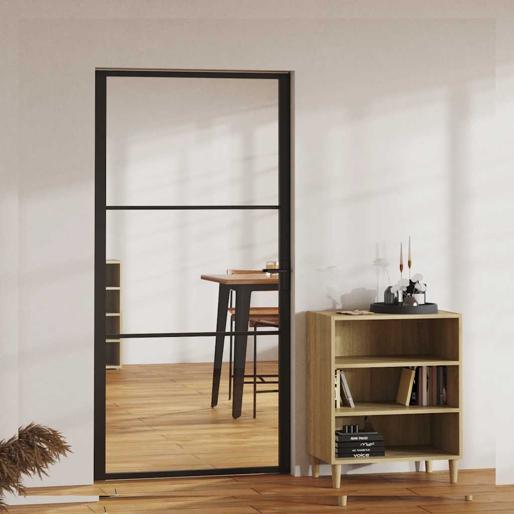 Binnendeur 102,5X201,5 Cm Esg-Glas En Aluminium Wit