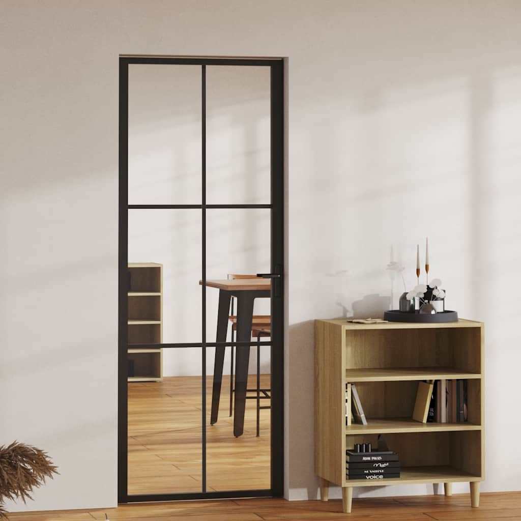 Binnendeur 93X201,5 Cm Esg-Glas En Aluminium Wit