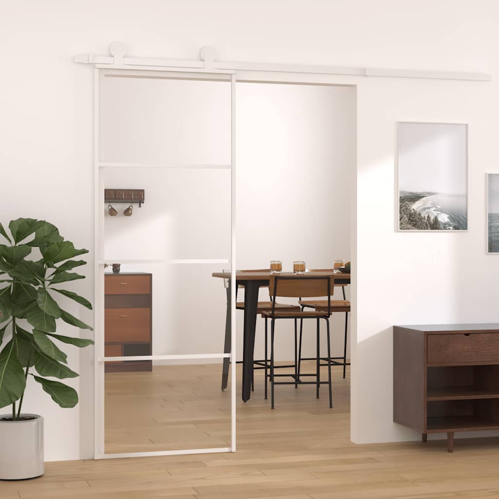 Schuifdeur Helder Esg-Glas En Aluminium Kleurig