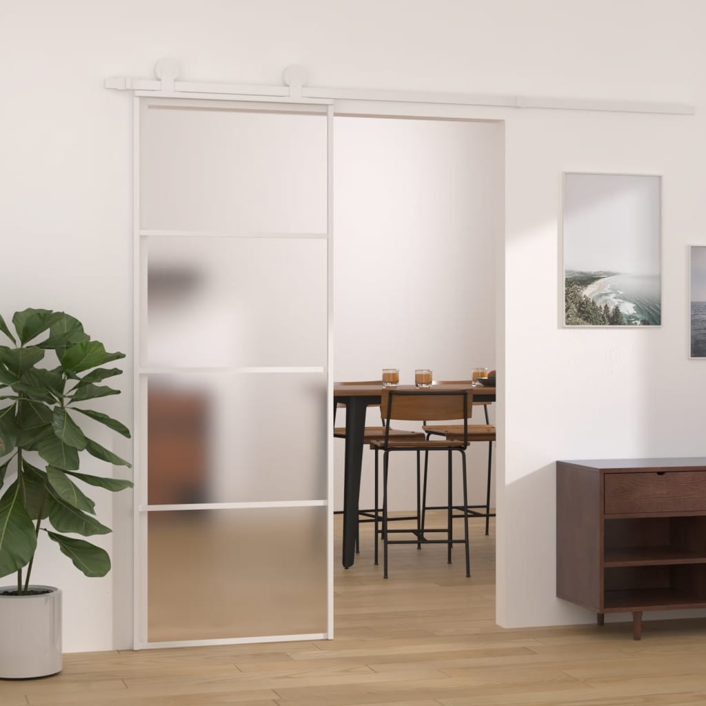 Schuifdeur 102,5X205 Cm Esg-Glas En Aluminium Kleurig