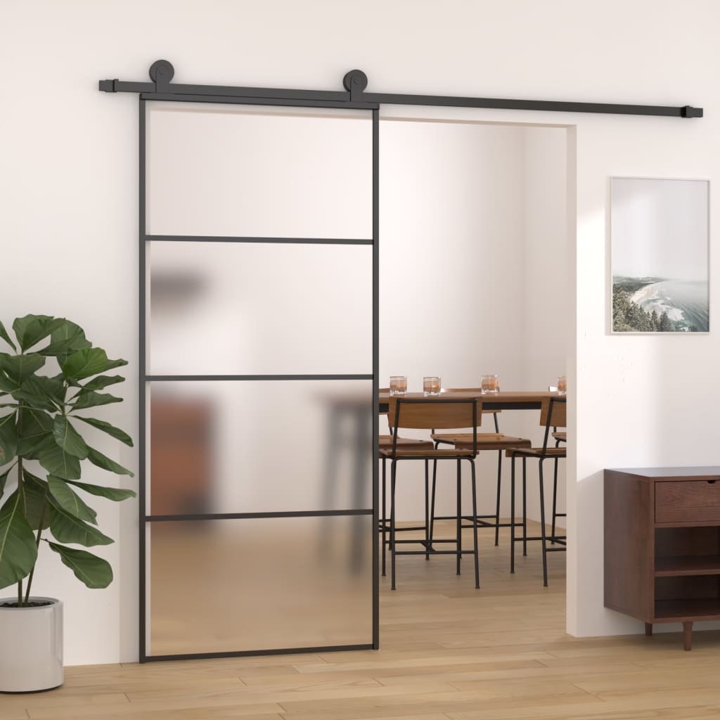 Schuifdeur 102,5X205 Cm Esg-Glas En Aluminium Kleurig
