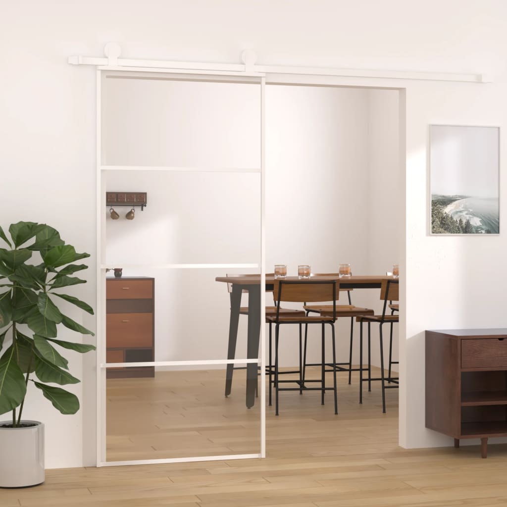 Schuifdeur Helder Esg-Glas En Aluminium Kleurig