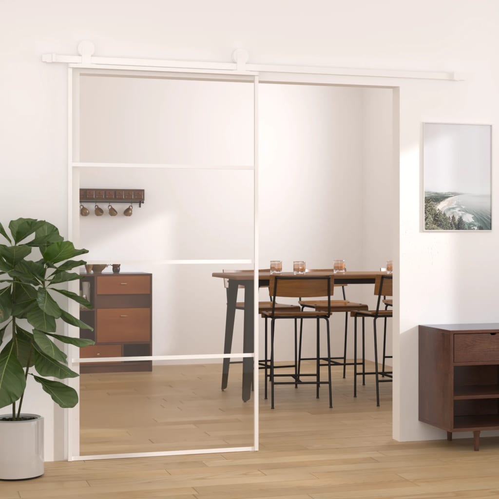 Schuifdeur Helder Esg-Glas En Aluminium Kleurig