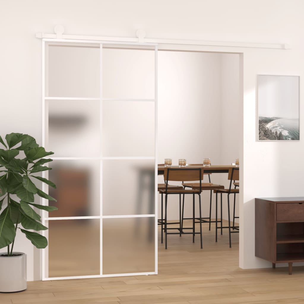 Schuifdeur Esg-Glas En Aluminium Kleurig