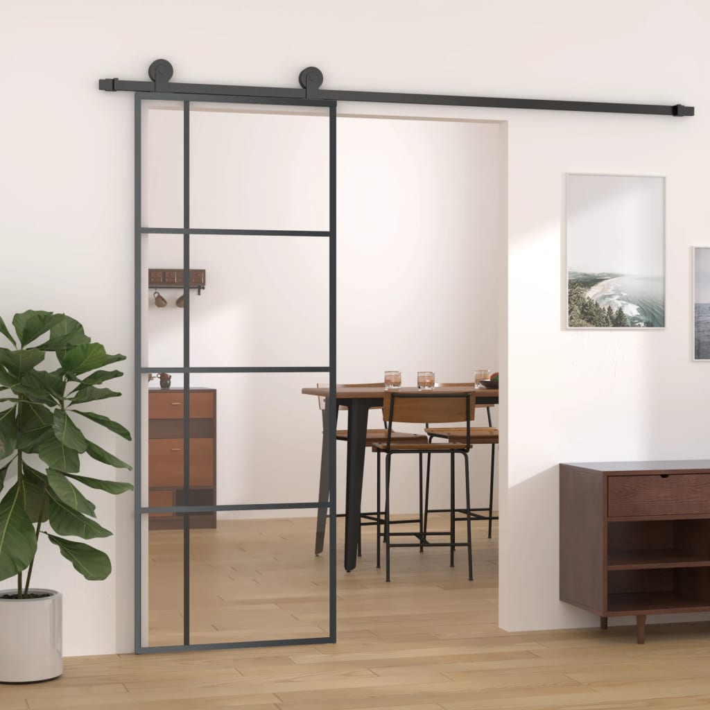Schuifdeur Helder Esg-Glas En Aluminium Kleurig