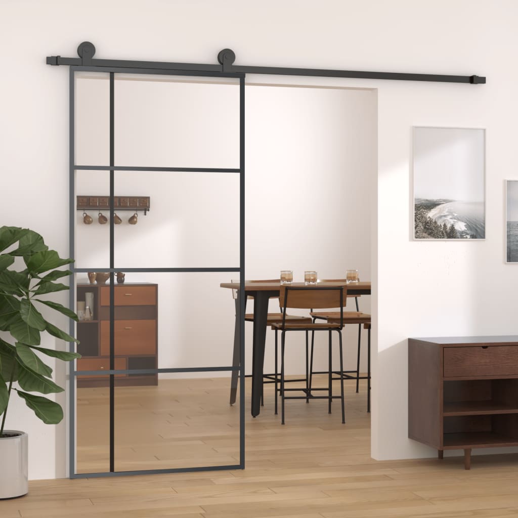 Schuifdeur Helder Esg-Glas En Aluminium Kleurig