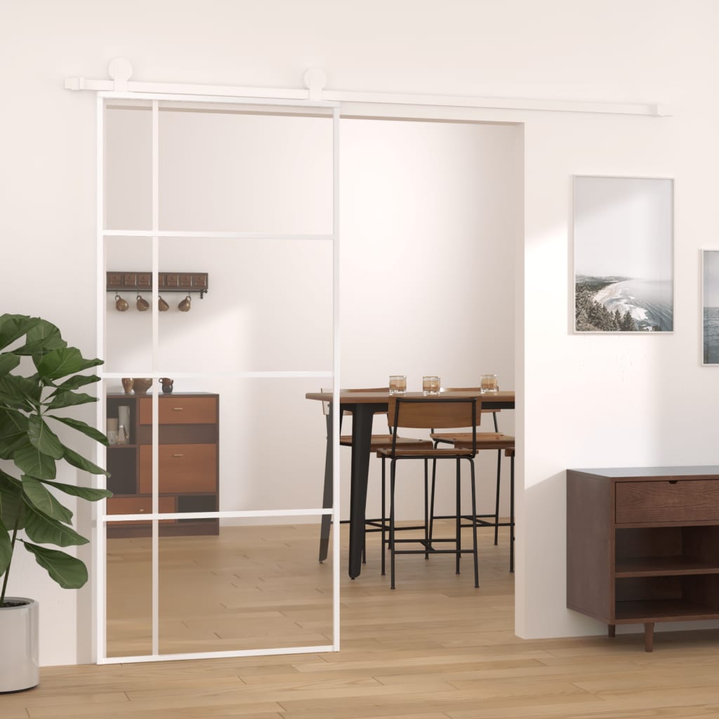 Schuifdeur Helder Esg-Glas En Aluminium Kleurig
