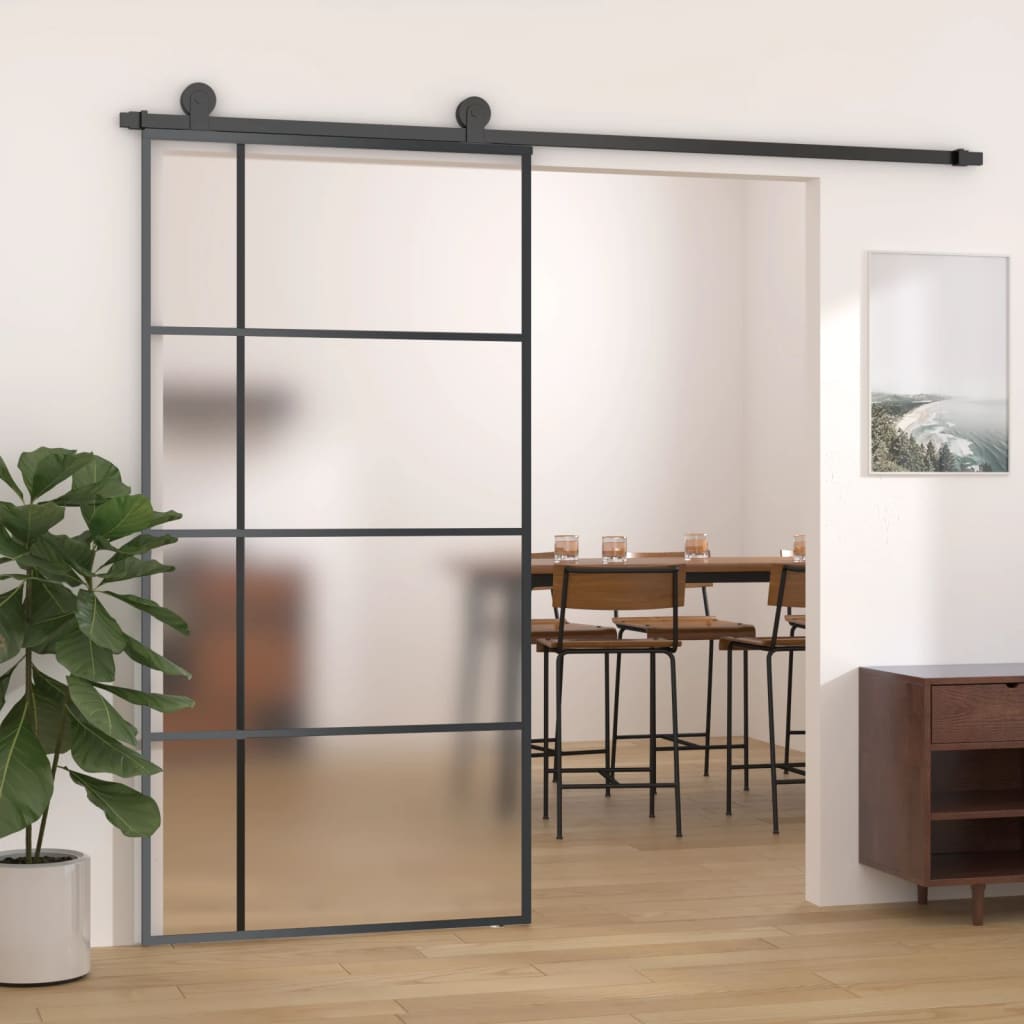 Schuifdeur Esg-Glas En Aluminium Kleurig