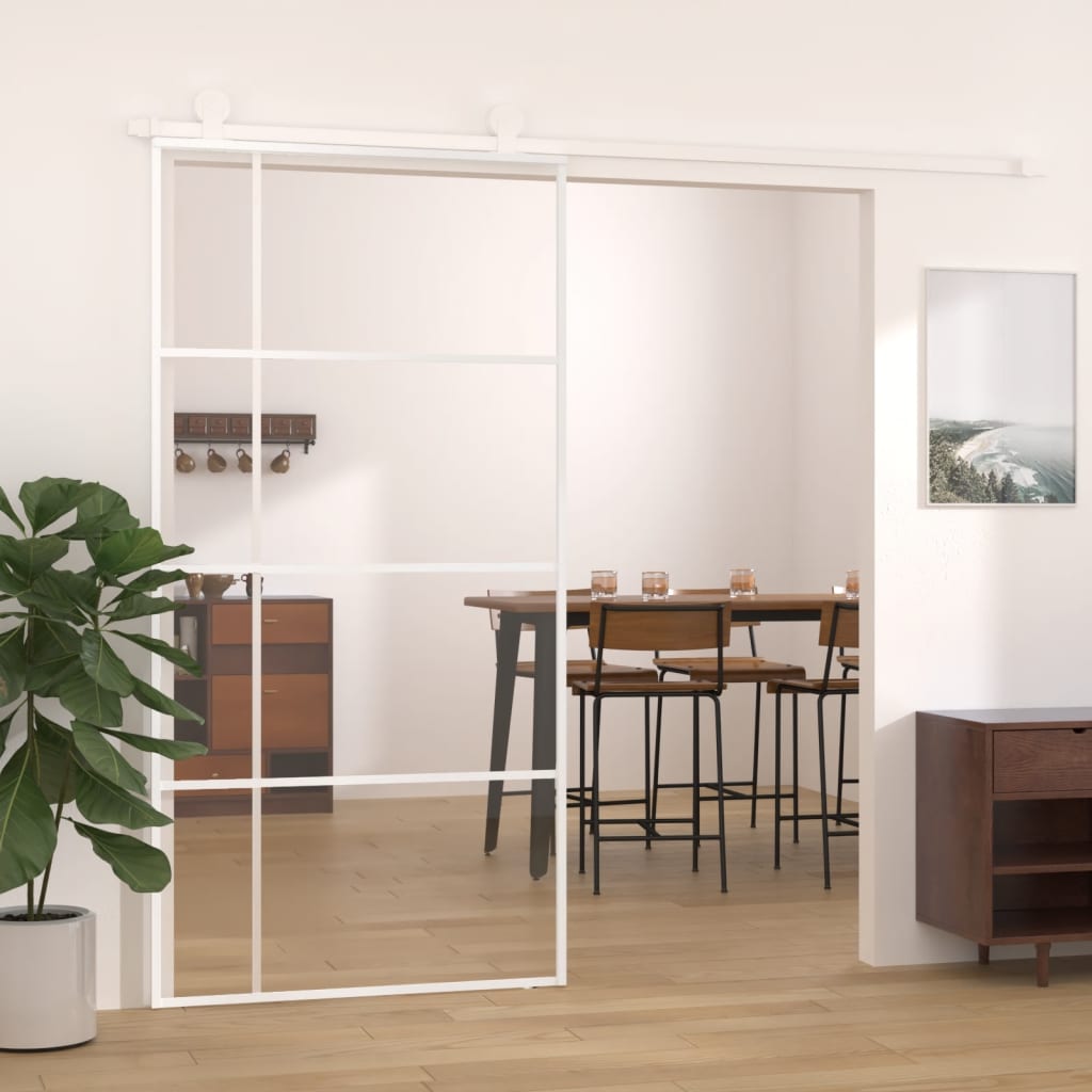 Schuifdeur Helder Esg-Glas En Aluminium Kleurig