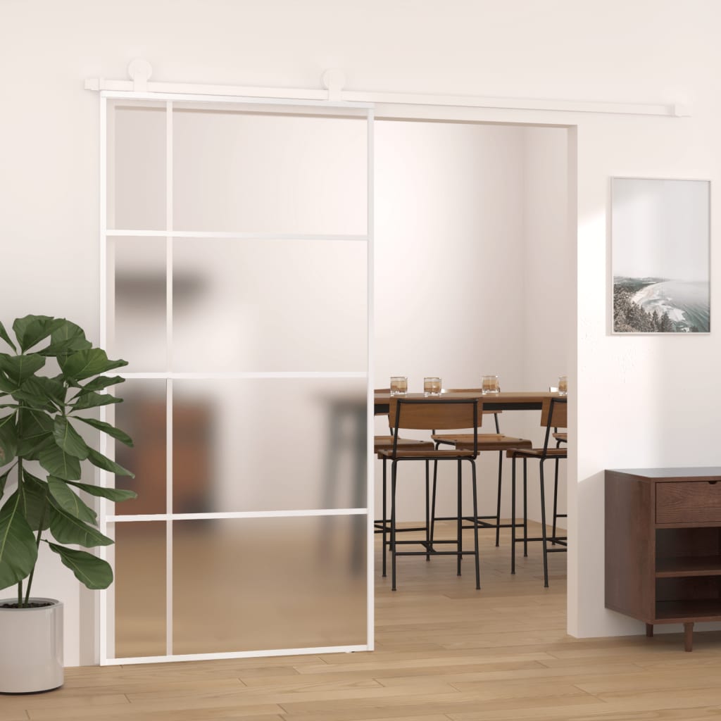 Schuifdeur Esg-Glas En Aluminium Kleurig