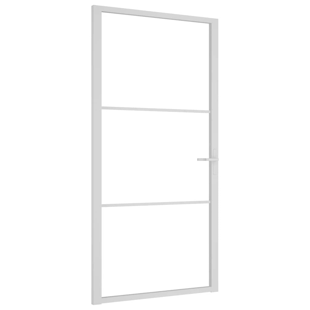Binnendeur 102,5X201,5 Cm Esg-Glas En Aluminium Wit