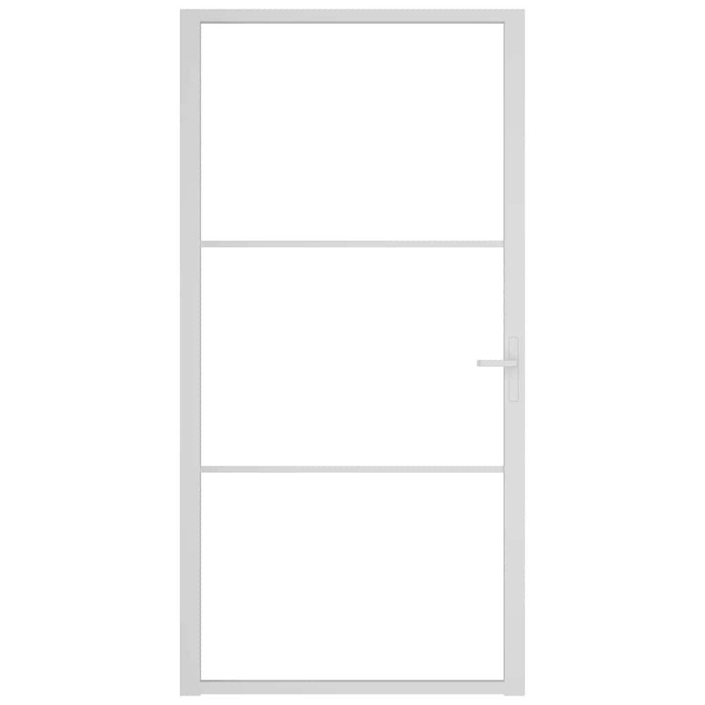 Binnendeur 102,5X201,5 Cm Esg-Glas En Aluminium Wit