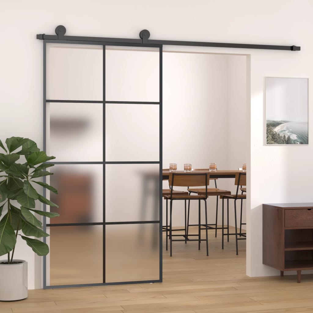 Schuifdeur Met Beslag Esg-Glas En Aluminium