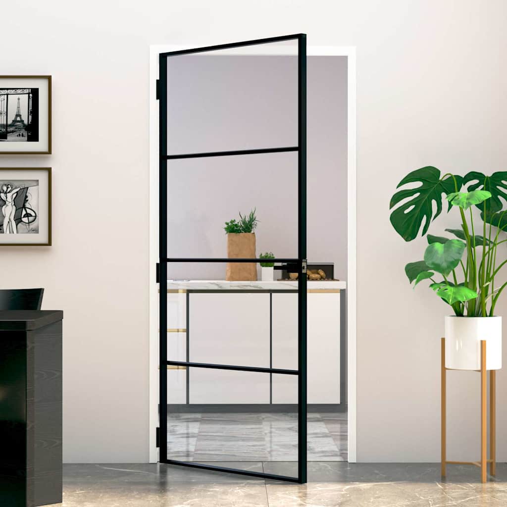 Schuifdeur Helder Esg-Glas En Aluminium Kleurig