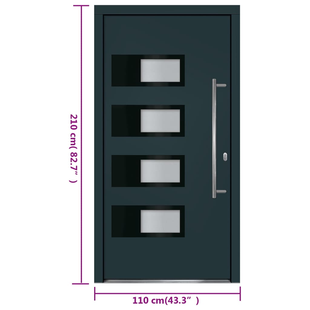 Voordeur Aluminium En Pvc Kleurig