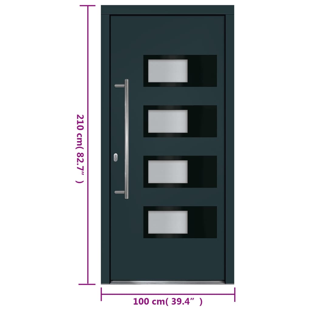 Voordeur Aluminium En Pvc Kleurig