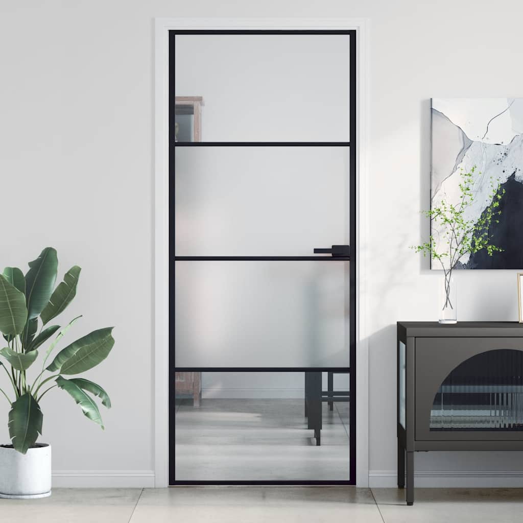 Schuifdeur Helder Esg-Glas En Aluminium Kleurig