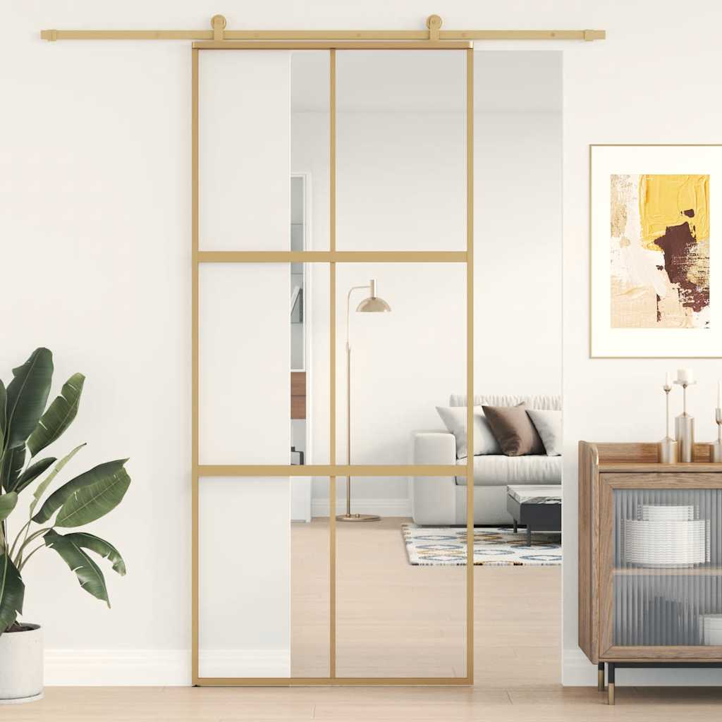Schuifdeur Helder Esg-Glas En Aluminium Kleurig