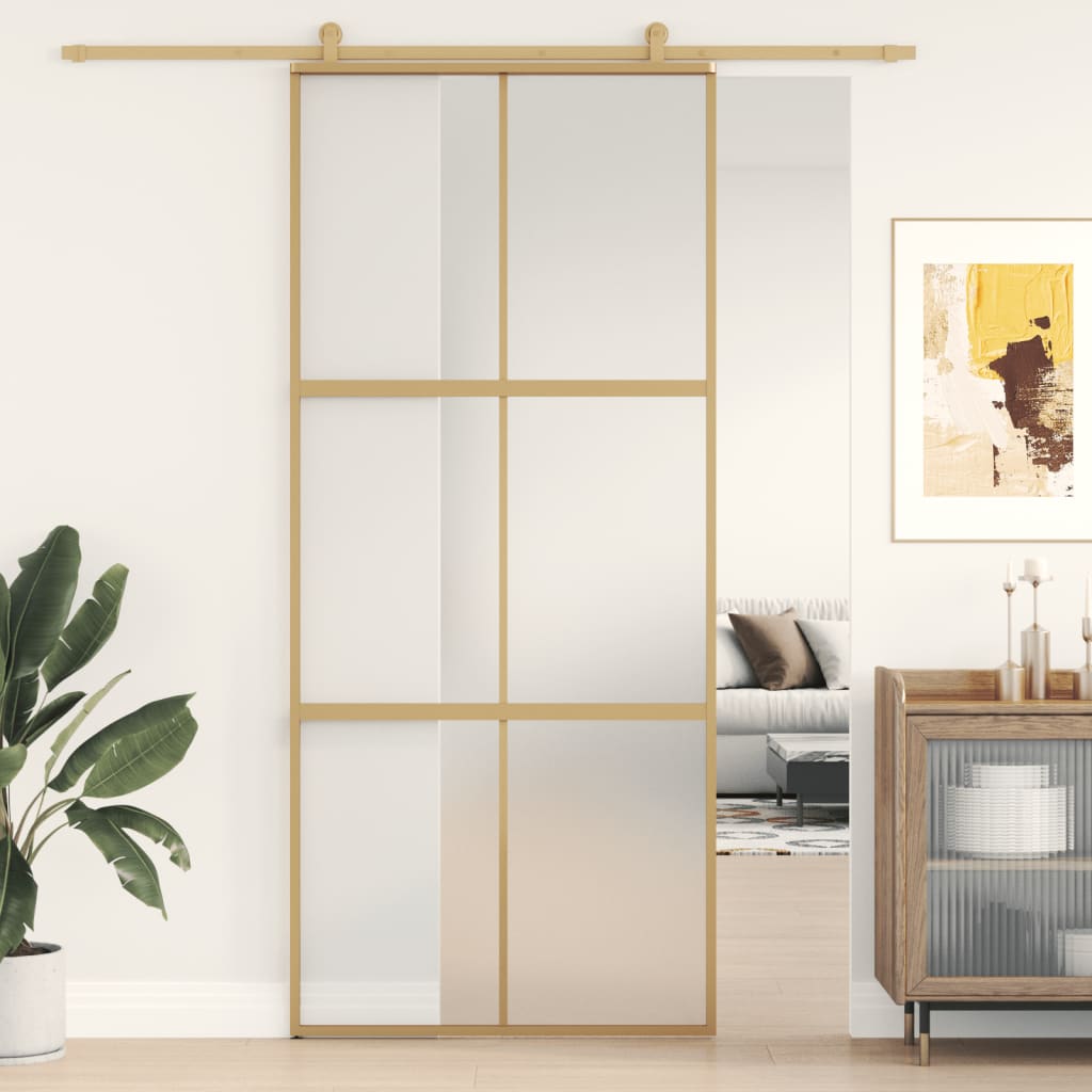 Schuifdeur Helder Esg-Glas En Aluminium Kleurig