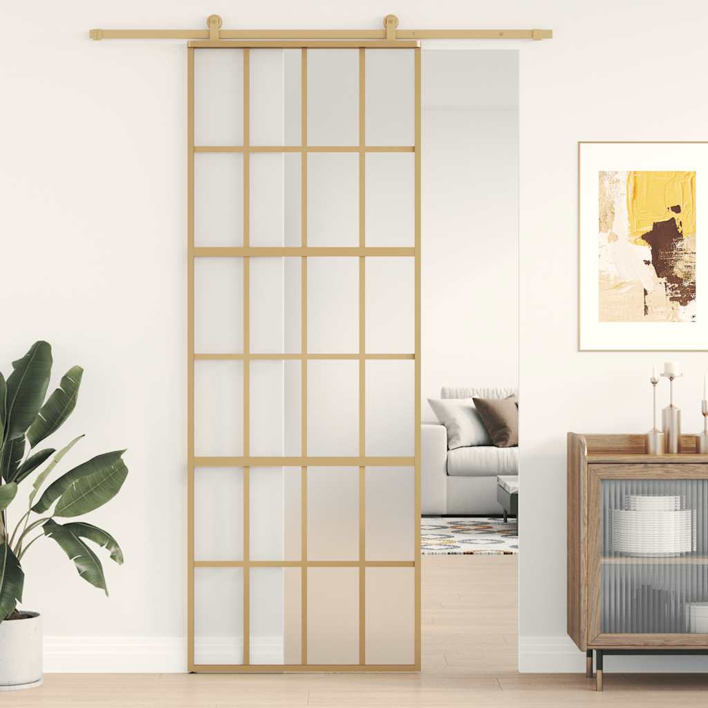 Schuifdeur Helder Esg-Glas En Aluminium Kleurig