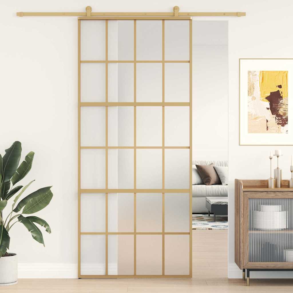 Schuifdeur Helder Esg-Glas En Aluminium Kleurig