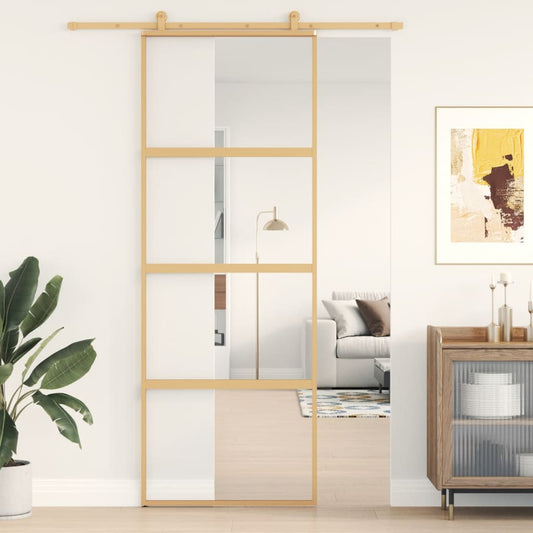 Schuifdeur Helder Esg-Glas En Aluminium Kleurig