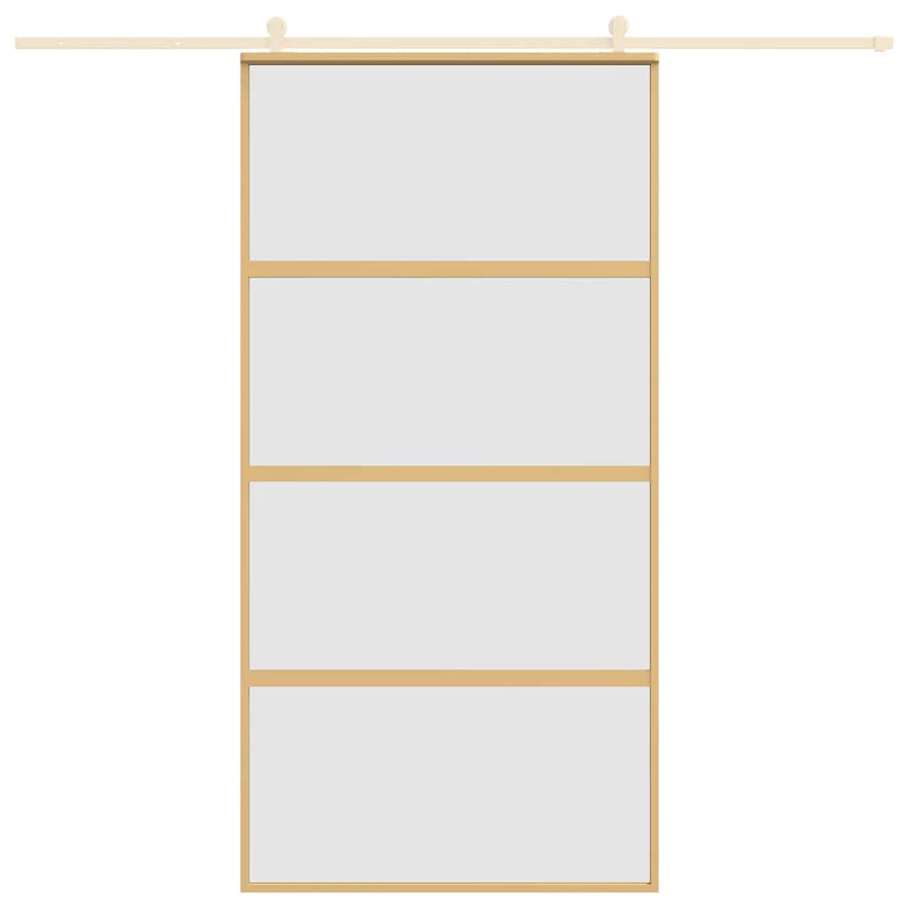 Schuifdeur 102,5X205 Cm Esg-Glas En Aluminium Kleurig