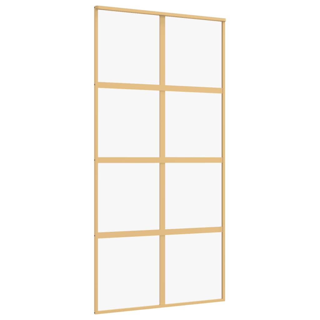 Schuifdeur 102,5X205 Cm Helder Esg-Glas En Aluminium Kleur