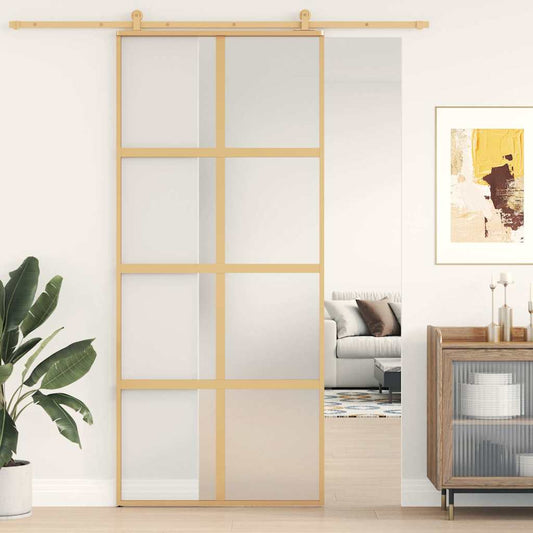 Schuifdeur Esg-Glas En Aluminium Kleurig