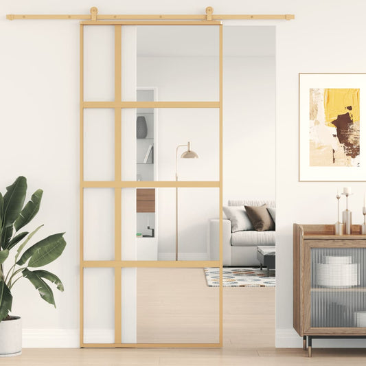 Schuifdeur Helder Esg-Glas En Aluminium Kleurig