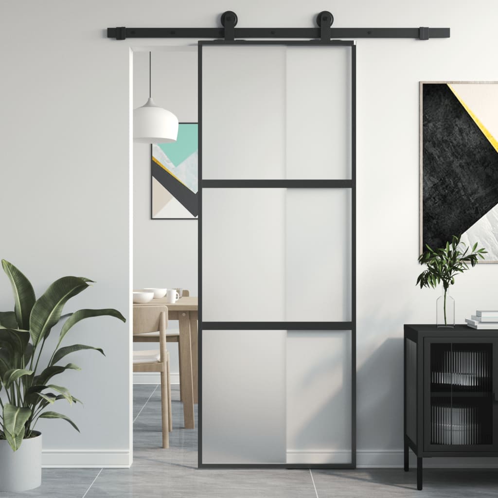Schuifdeur Helder Esg-Glas En Aluminium Kleurig
