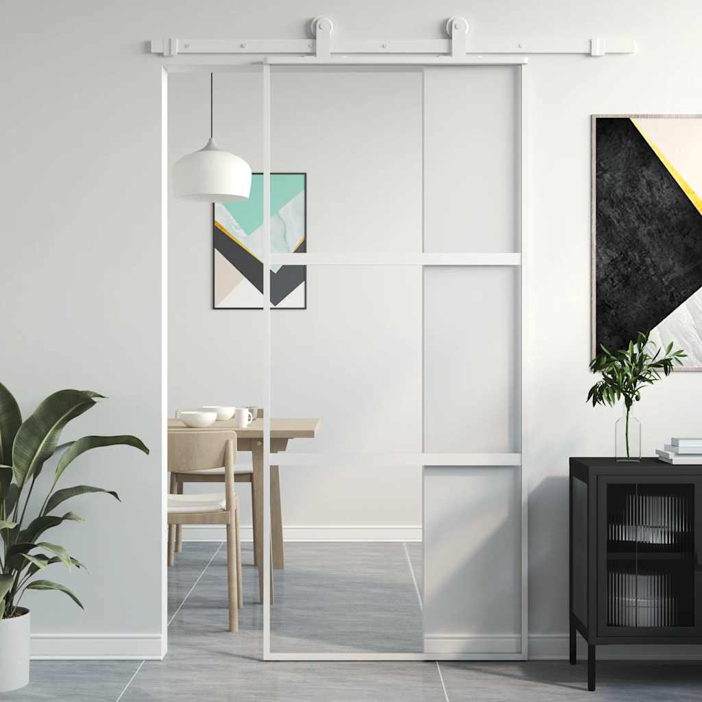 Schuifdeur Helder Esg-Glas En Aluminium Kleurig