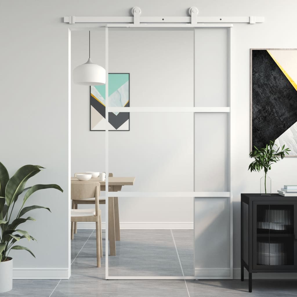 Schuifdeur Helder Esg-Glas En Aluminium Kleurig
