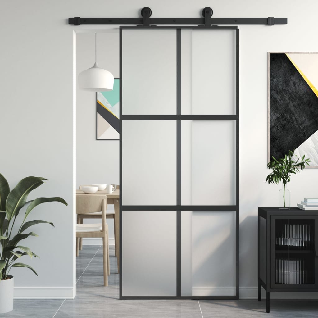 Schuifdeur Helder Esg-Glas En Aluminium Kleurig