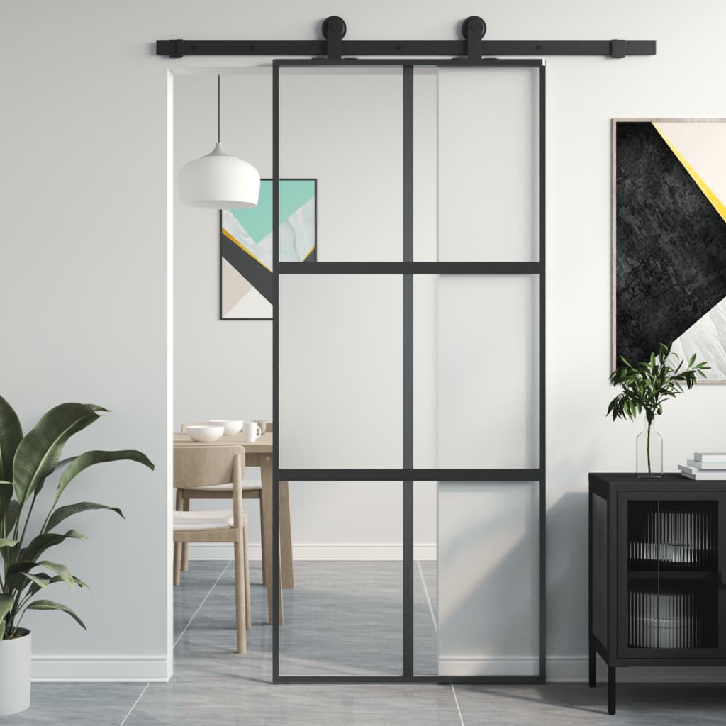 Schuifdeur Helder Esg-Glas En Aluminium Kleurig