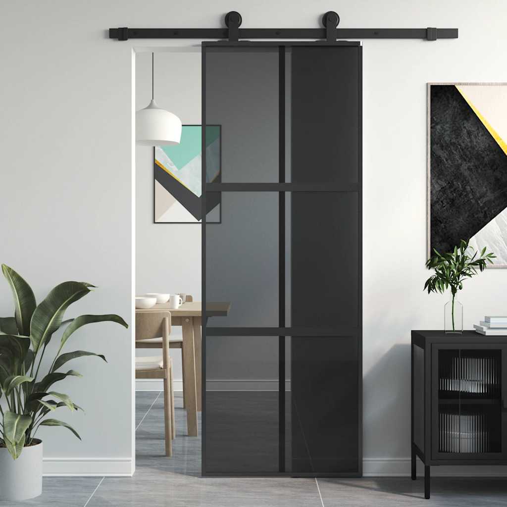 Schuifdeur Helder Esg-Glas En Aluminium Kleurig