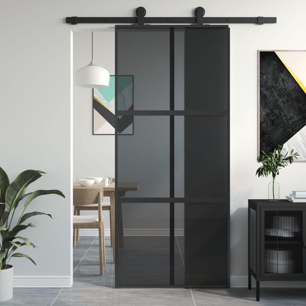Schuifdeur Helder Esg-Glas En Aluminium Kleurig