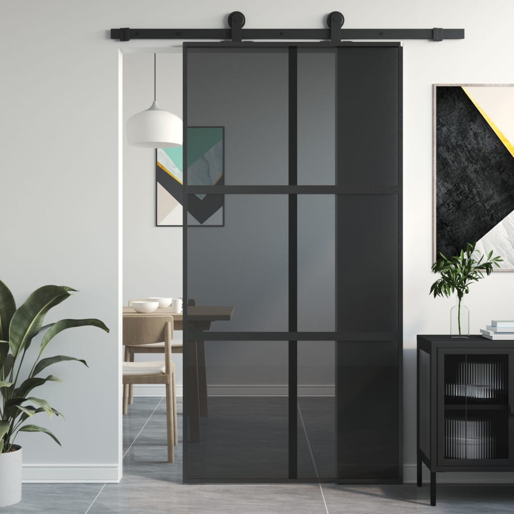 Schuifdeur Helder Esg-Glas En Aluminium Kleurig
