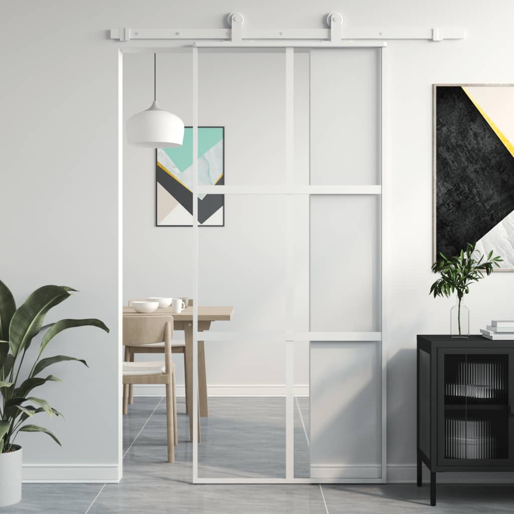 Schuifdeur Helder Esg-Glas En Aluminium Kleurig