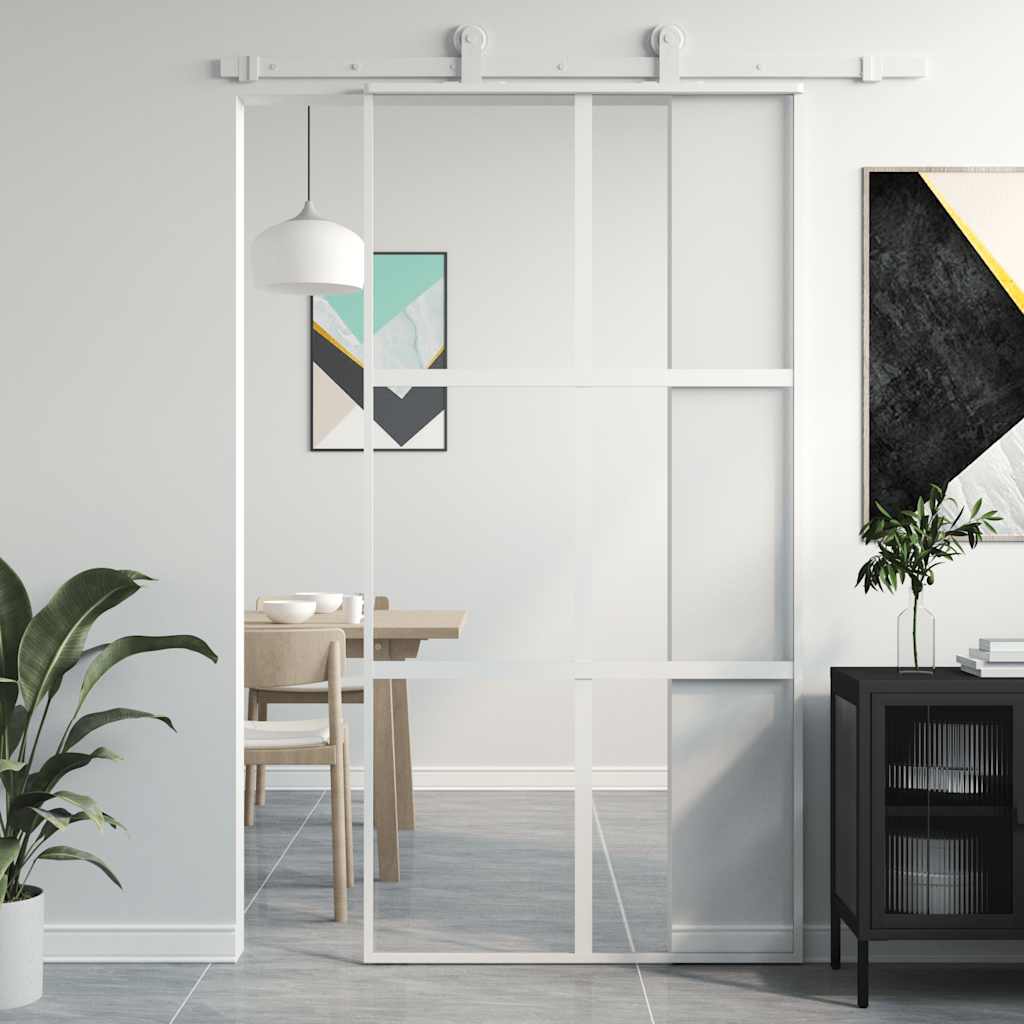 Schuifdeur Helder Esg-Glas En Aluminium Kleurig