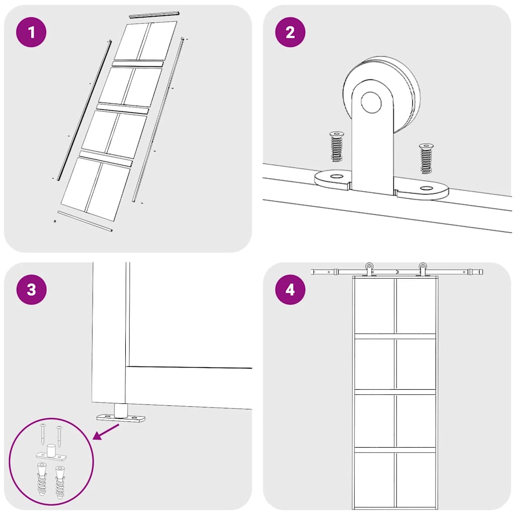 Schuifdeur Gehard Glas En Aluminium