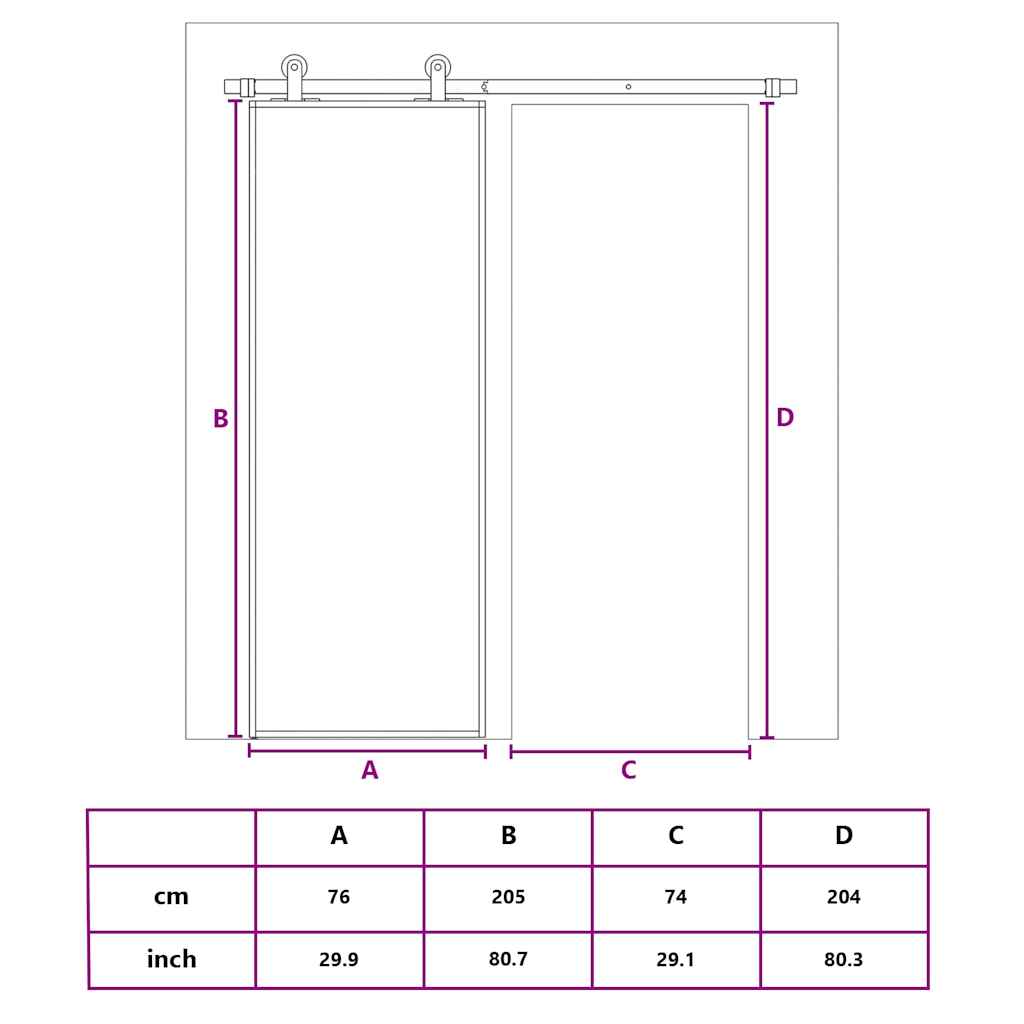 Schuifdeur Gehard Glas En Aluminium