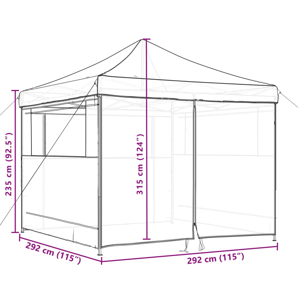 Partytent Inklapbaar Pop-Up Kleurig