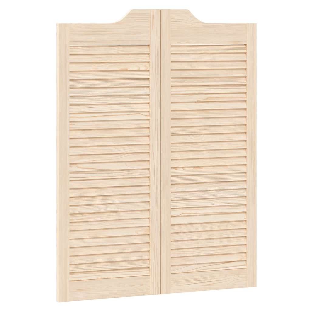 Draaideuren Louvredesign 2 Paar 100X80 Cm Massief Grenenhout