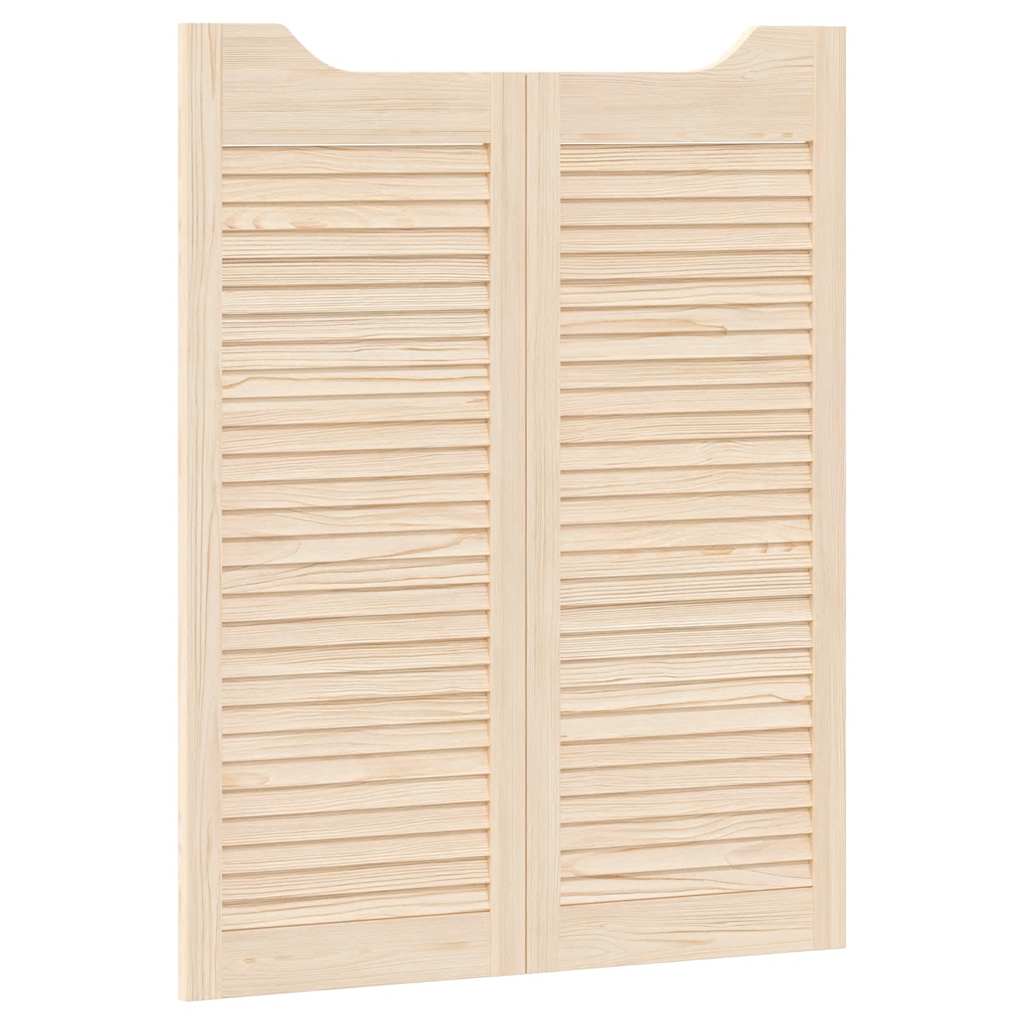 Draaideuren Louvredesign 2 Paar 100X80 Cm Massief Grenenhout
